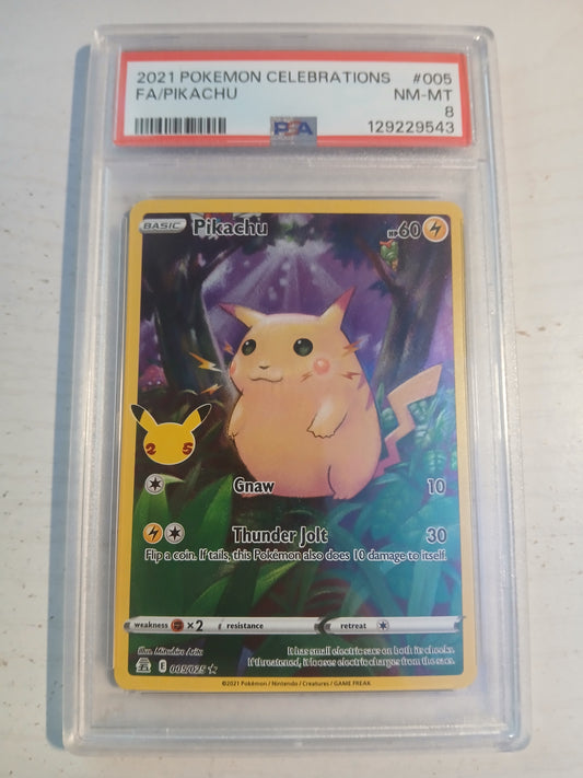 2021 Pikachu Celebrations PSA 8