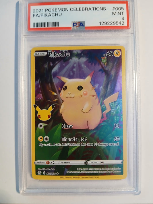2021 Celebrations Pikachu PSA 9